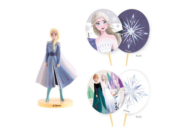 Frozen Elsa - Kakedekorasjon 5 kakefigurer i plast