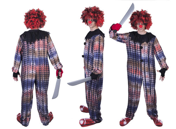 Kostyme - Skummel Klovn - Leo 1 Kostyme - Onesize