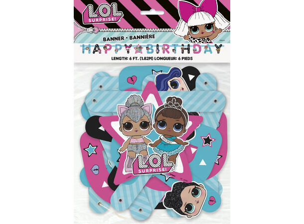 LOL Surprise 1 Leddbanner i papir - ca 1,5m