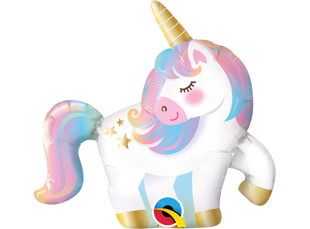 Mini Unicorn – Ikke selvlukkende ventil 1 Folieballong - 36cm (14")