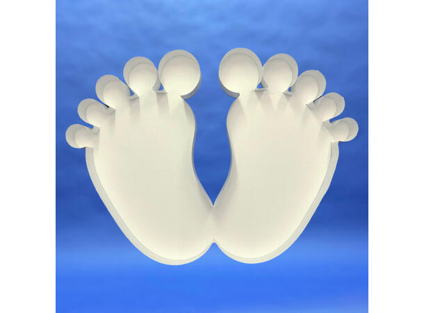 Mosaikkramme til ballonger - Baby Feet 1 Ramme i isopor/bølgepapp - 100cm høyde