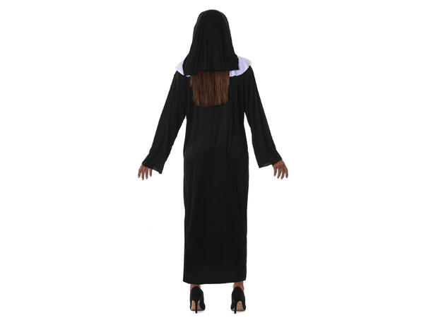 Nonne - Sort lang - Drakt og hodeplagg 1 Damekostyme - Str 38-40 (M) 