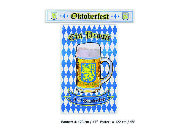 Plakat og Banner - Oktoberfest 1 Sett - 120cm