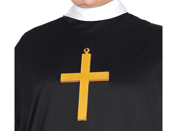 Prestekjole - m/krage - Sort 1 Herrekostyme - Str 48-50 (M) 