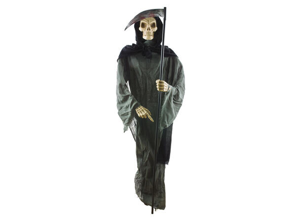Skjelett "Døden" m/Lyd,lys og bevbegelse 1 Dekorasjon 180cm - 3xAA batt ikke inkl