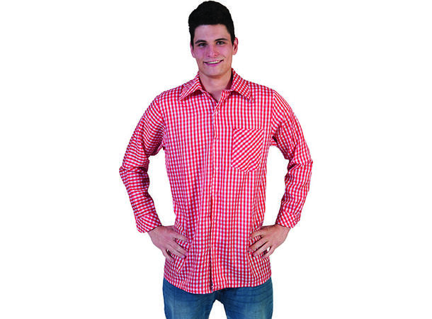 Skjorte - Oktoberfest - Rød/Hvit Ruter 1 Skjorte - Herre 