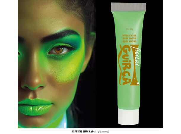 Sminke - Vannbasert - Neon Grønn 1 Tube - 10ml 