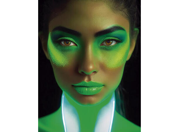 Sminke - Vannbasert - Neon Grønn 1 Tube - 10ml 