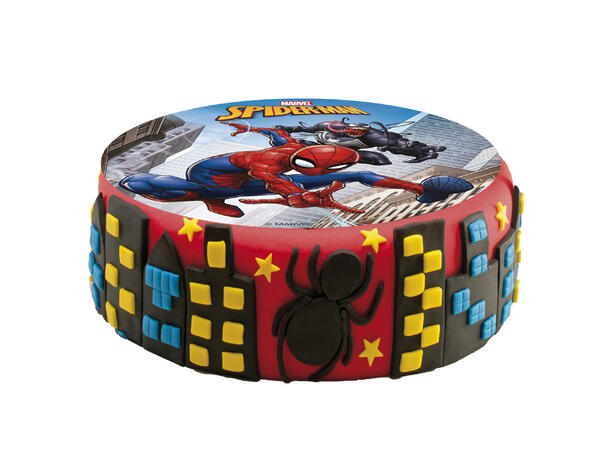 Spiderman 1 Spiselig kakeskilt -sukkerfri - 15,5cm
