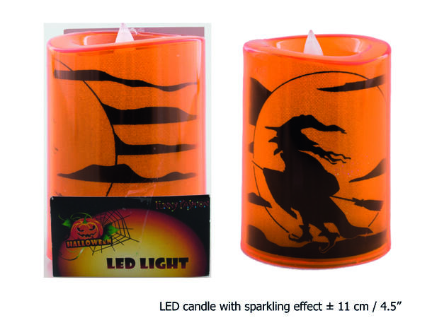 Stearinlys - Halloween - LED 1 Lys - 11cm