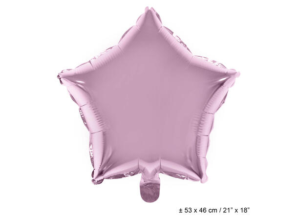 Stjerneballong - Rosa 1 Folieballong - 53cm (21")
