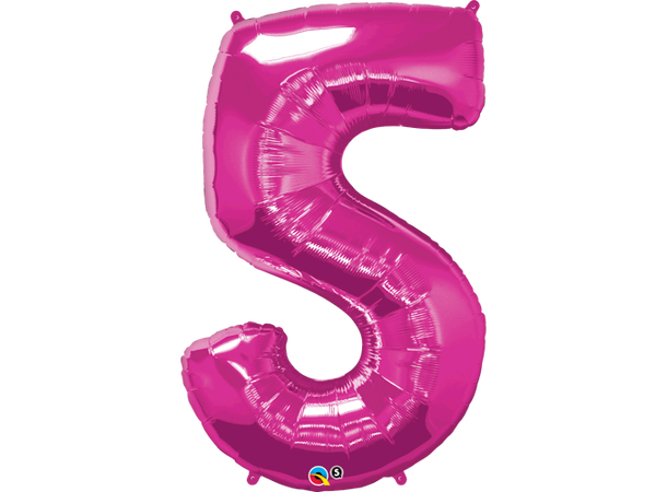 Tallballong 5 Magenta 1 Folieballong - 86cm (34")