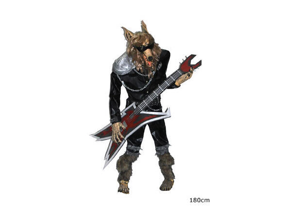 Ulv med Gitar 1 Figur - 180cm