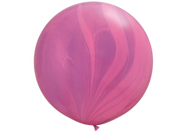 30" Pink Violet Rainbow SuperAgate 2 gummiballonger - 76cm (30")