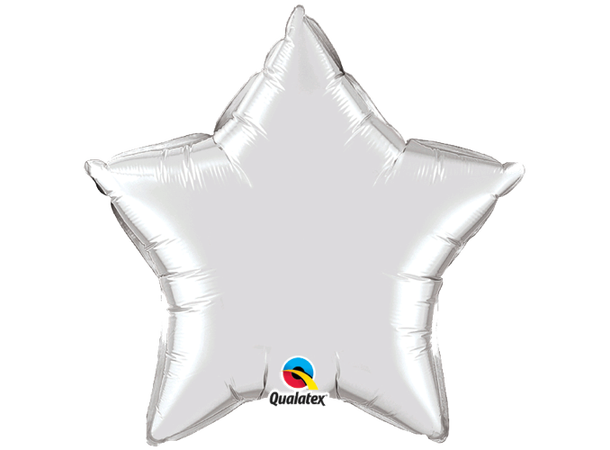 9ST Silver (Bulk) 1 Folieballong - 23cm (9")