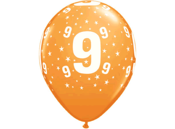Age 9 6 gummiballonger - 28cm (11")
