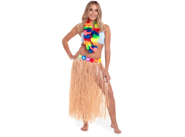 Bastskjørt Hawaii Basic 1 Bastskjørt naturell - 80cm