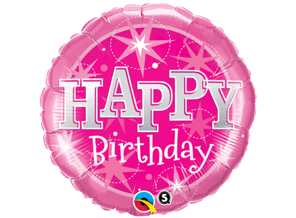 Birthday Pink Sparkle 1 Folieballong - 46cm (18")