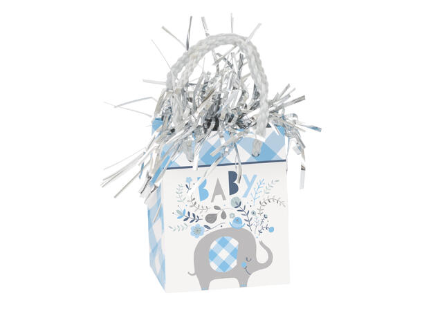 Blue Floral Elephant 1 Ballongvekt Gavepose - 157g
