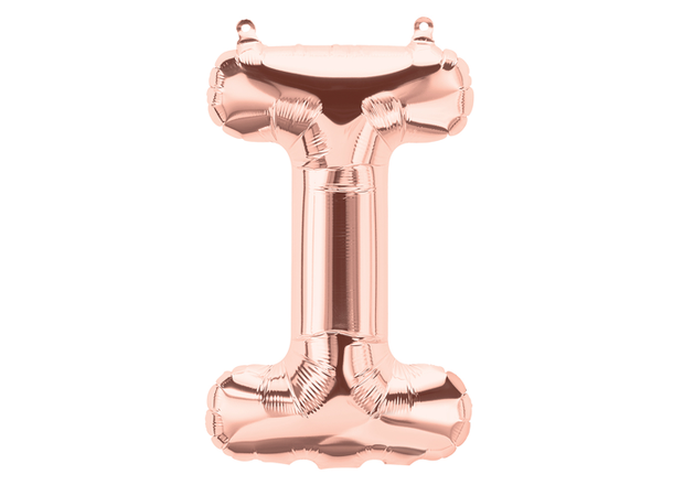 Bokstav I Rose Gold 1 Folieballong - 41cm (16")