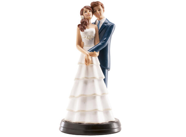 Brudepar - Klassisk 1 Kakefigur i plast - 18cm