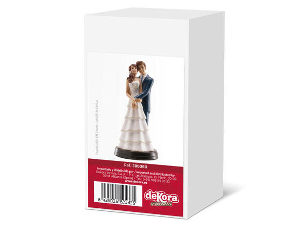 Brudepar - Klassisk 1 Kakefigur i plast - 18cm