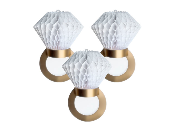 Diamantring - Honeycomb 3 Honeycomb derkorasjoner - 28cm