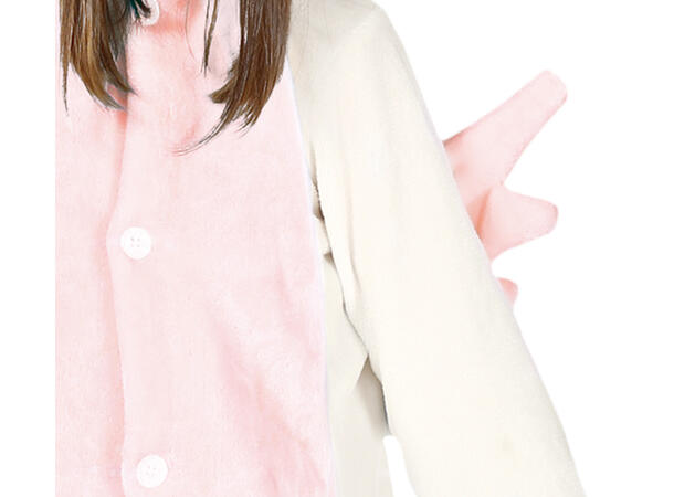 Enhjørning - Kigurumimi - Hvit/Rosa 1 Barnekostyme Unisex - Str 5-6år 