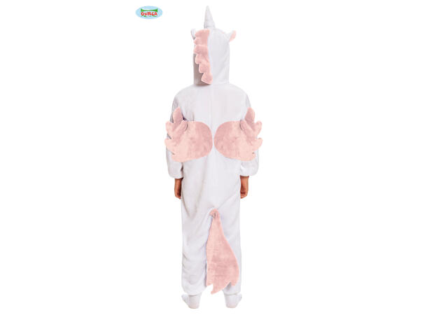 Enhjørning - Kigurumimi - Hvit/Rosa 1 Barnekostyme Unisex - Str 5-6år 