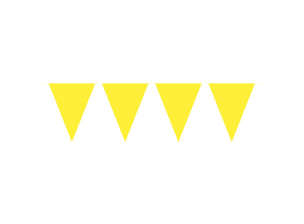 Flaggbanner - Ensfarget Gul 1 Flaggbanner i plast - 10m - 29cm høy