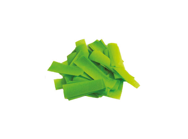 Flammesikker papirkonfetti - Grønn Saktefallende konfetti - 1kg - 2x5cm