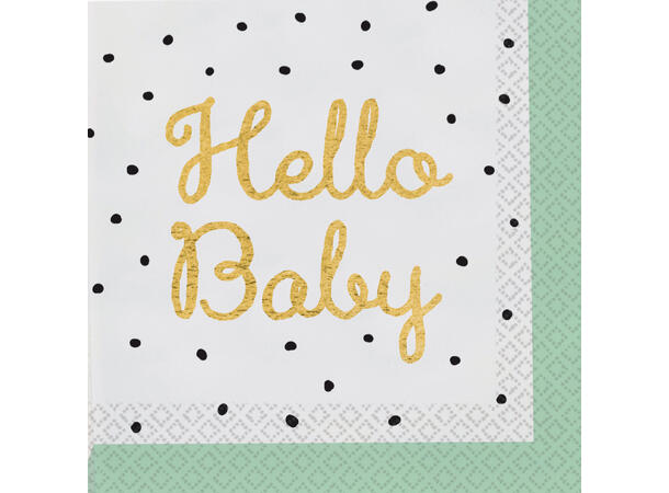 Hello Baby 16 Lunsjservietter - 33x33cm