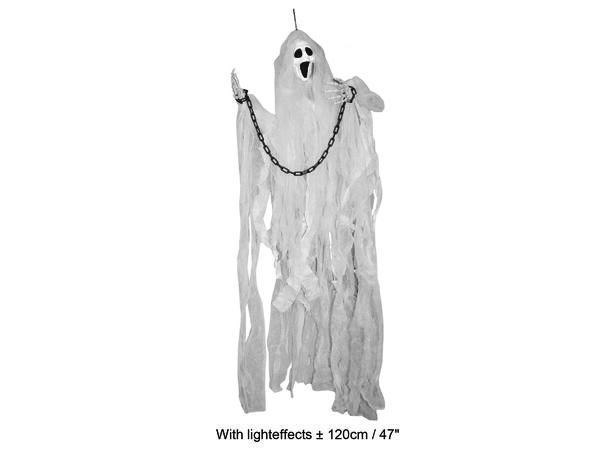 Hengedekor Spøkelse - Lyd og lys m/batt 1 Hengedekorasjon i plast - 120cm