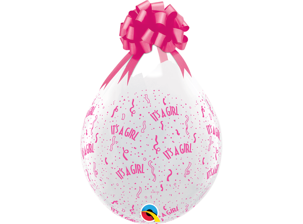 It's a Girl Pink a-round Stuffing 25 gummiballonger - 46cm (18")
