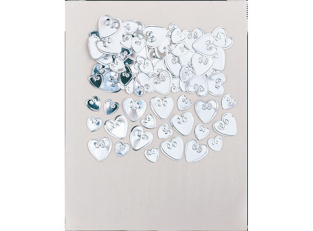 Loving Hearts Silver 1 Pose foliekonfetti - 14g