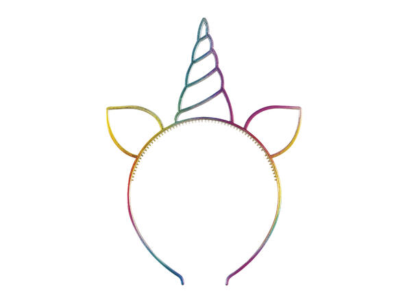 Metallic Rainbow - Enhjørning tiara 1 Plastikk tiara