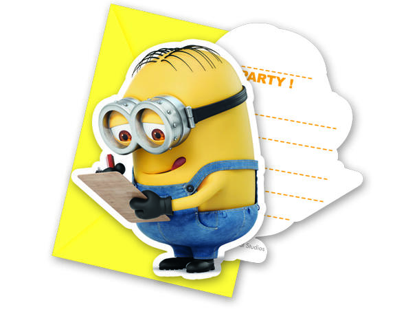 Minions - The Rise of Gru 6 Invitasjoner med konvolutt