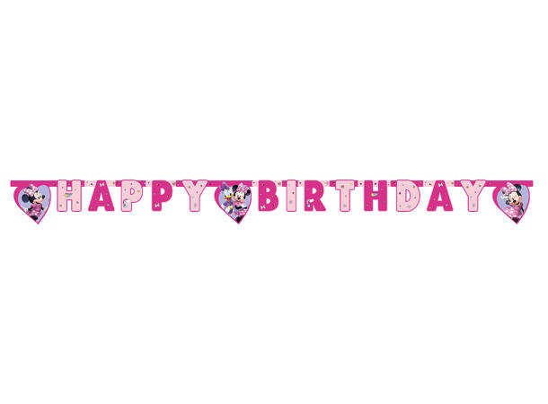 Minnie Junior 1 FSC - "Happy Birthday" - Leddbanner