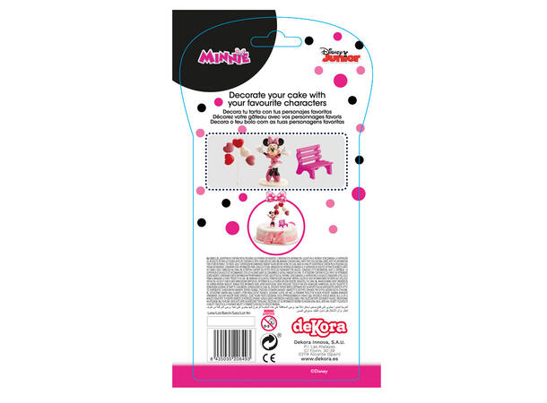 Minnie Mus - Kakedekorasjon 3 kakefigurer i plast