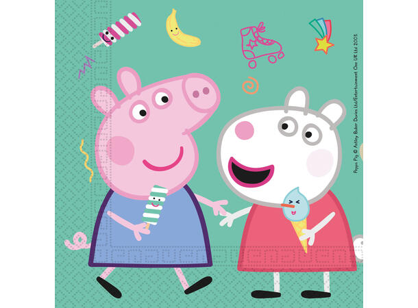 Peppa Pig - Messy Play 20 Tolags papirservietter - 33x33cm