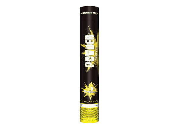 Powder shooter - manuell - fluo yellow 1 Party Cannon med NEON Pulver - 40cm