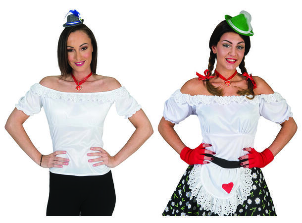 Skjorte,Tyrol - Oktoberfest - Hvit 1 Bluse dame 