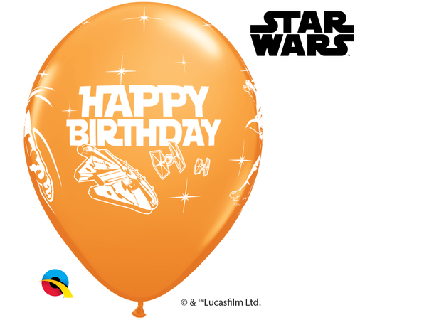Star wars Birthday Asst. 25 gummiballonger - 28cm (11") 