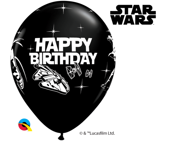 Star wars Birthday Asst. 25 gummiballonger - 28cm (11") 