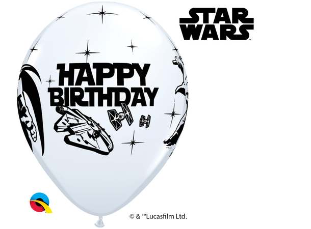 Star wars Birthday Asst. 25 gummiballonger - 28cm (11") 