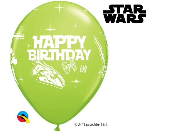 Star wars Birthday Asst. 25 gummiballonger - 28cm (11") 