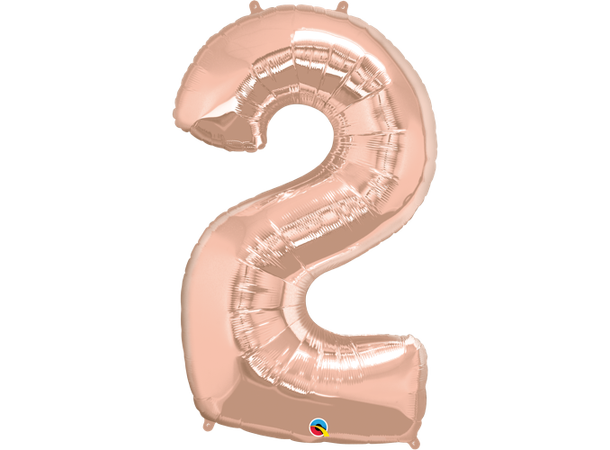 Tallballong 2 Rose Gold 1 Folieballong - 86cm (34")