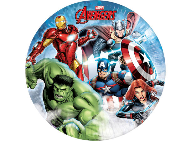 Avengers Infinity Stones 8 FSC Plastfrie Tallerkener i papir 23cm