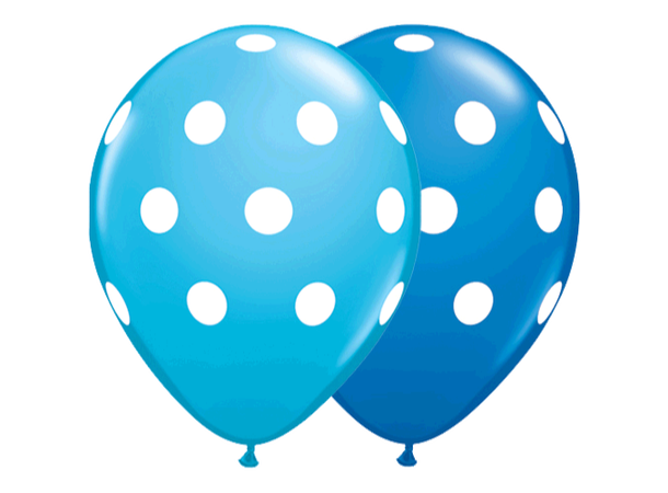 Big Polka Dots 25 gummiballonger - 28cm (11")
