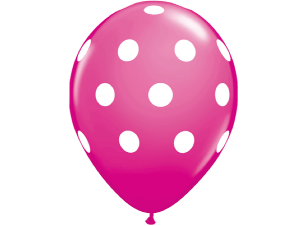 Big Polka Dots 6 gummiballonger - 28cm (11")